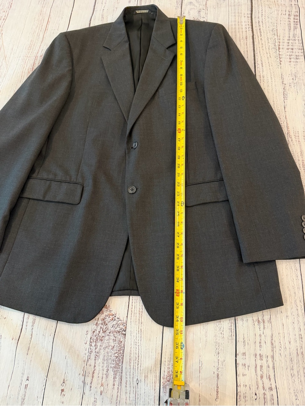 Vintage Stafford Dark Gray Heather Suit 44L Blazer, 40X32 Pant Old Money - Picture 2 of 16